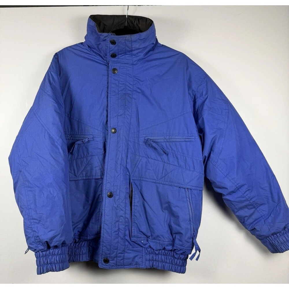 Northwest Territory Parka Jacket Mens Medium Blue Down Filled Puffer Vintage